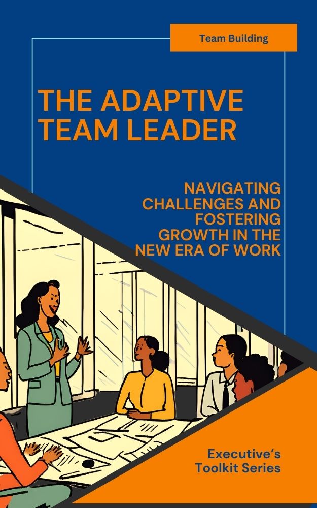 Adaptive team leader guiding team in navigating work challenges