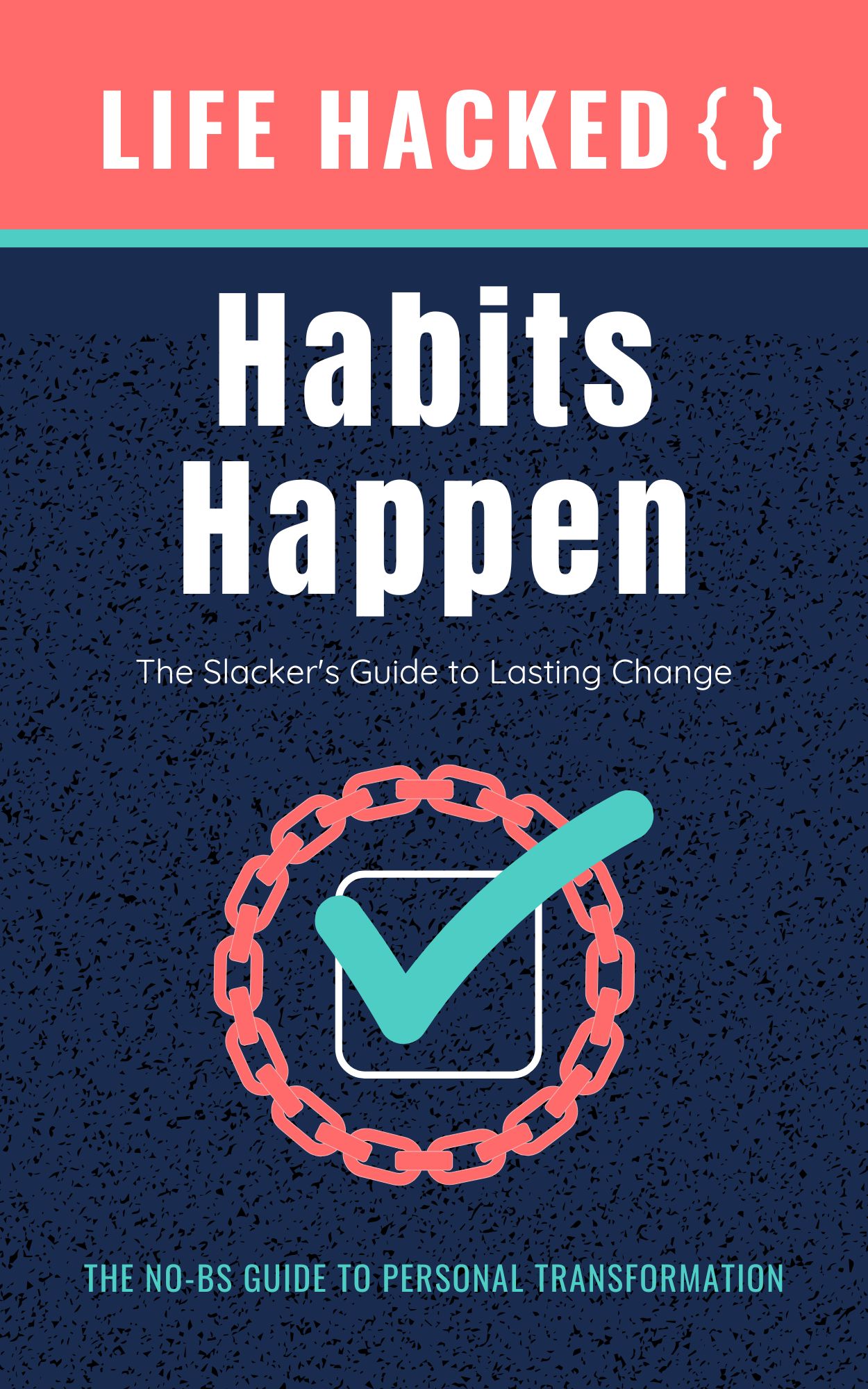 Habits Happen book cover with checkmark and chain symbol