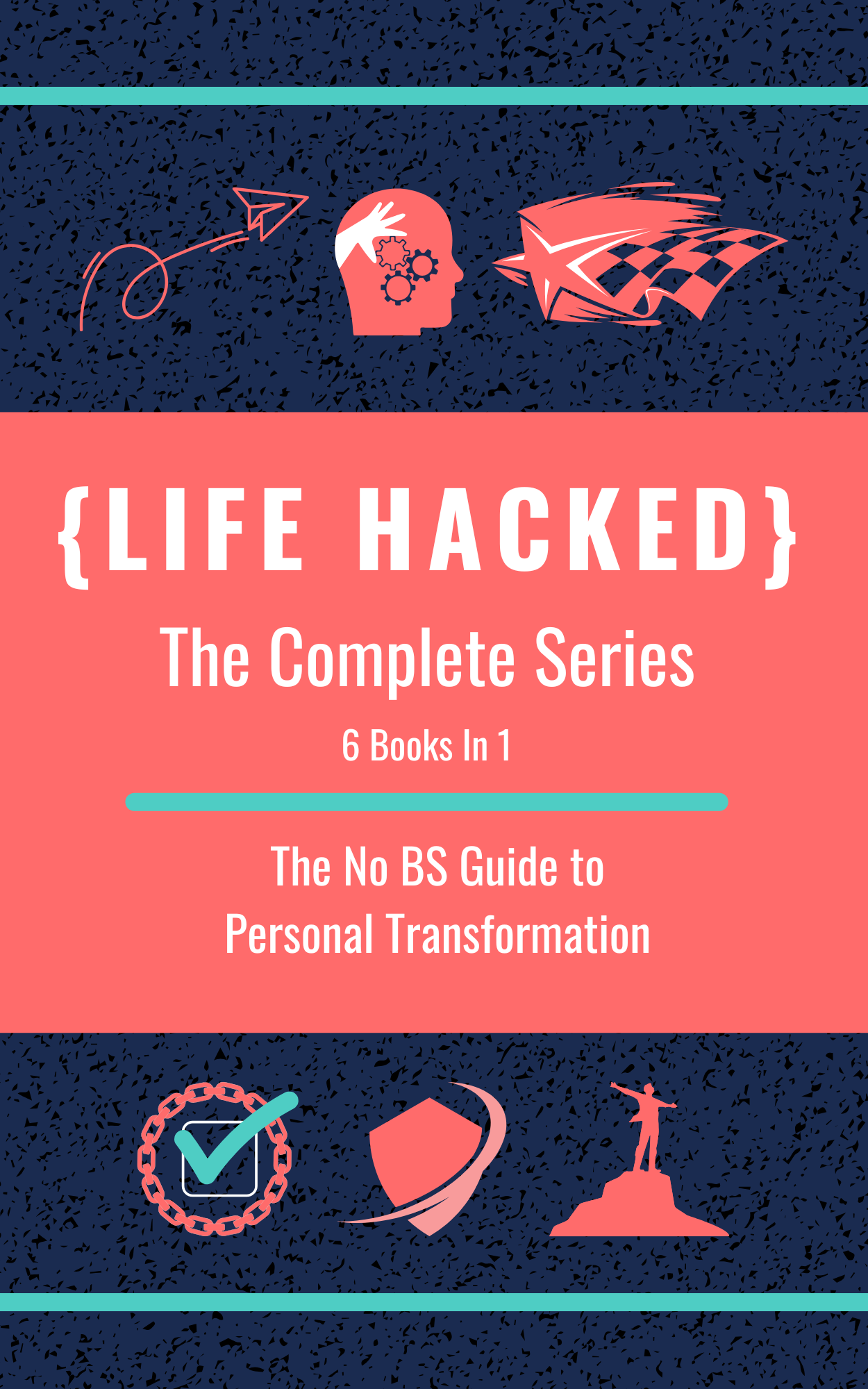 Life Hacked book cover promoting personal transformation series