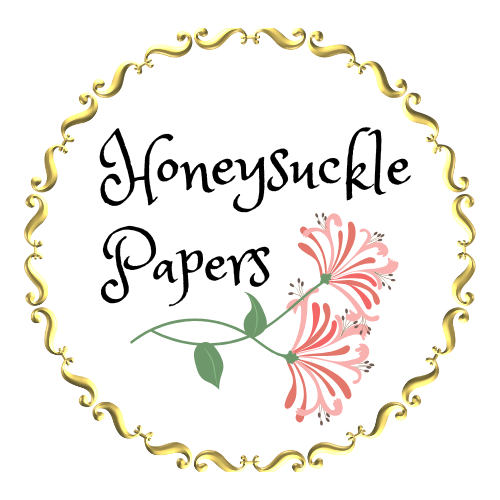 Honeysuckle Papers no Background Honeysuckle Papers logo with floral design