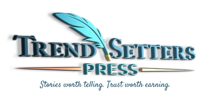 Trend Setters Press Logo Trend Setters Press logo with quill and slogan